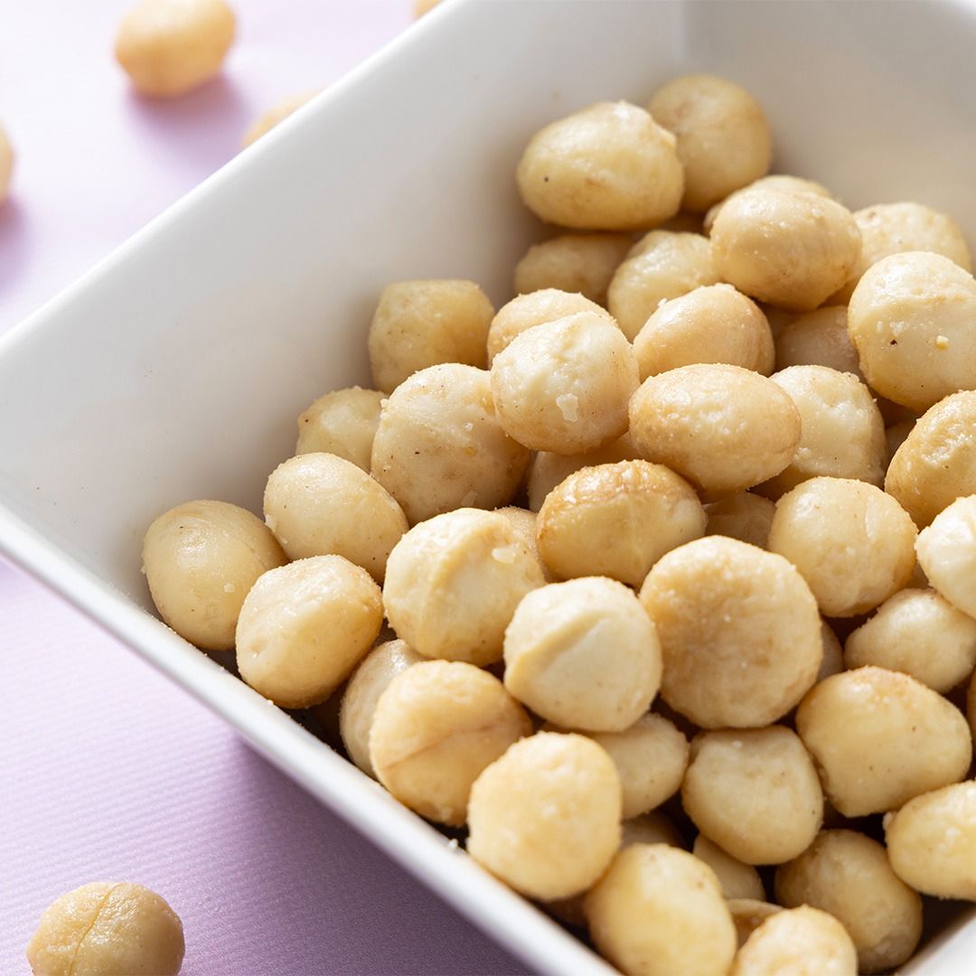 Macadamia noten gebrand ongezouten