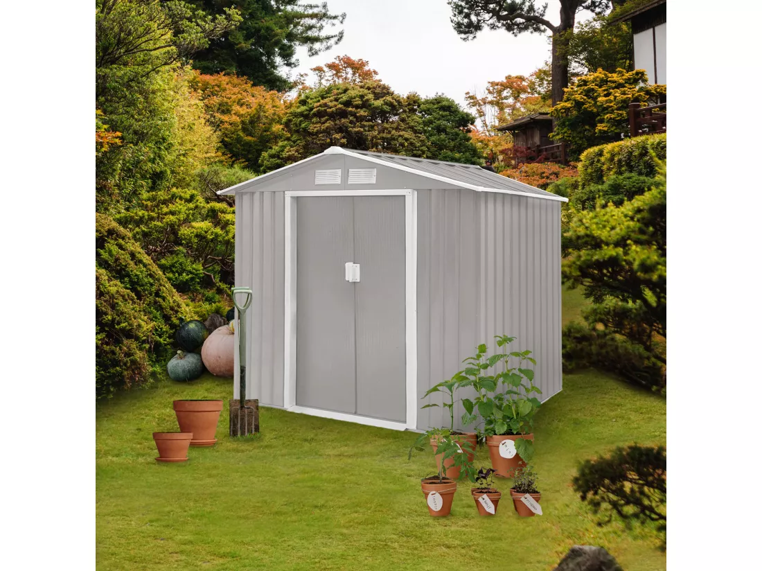 Abri de jardin en métal