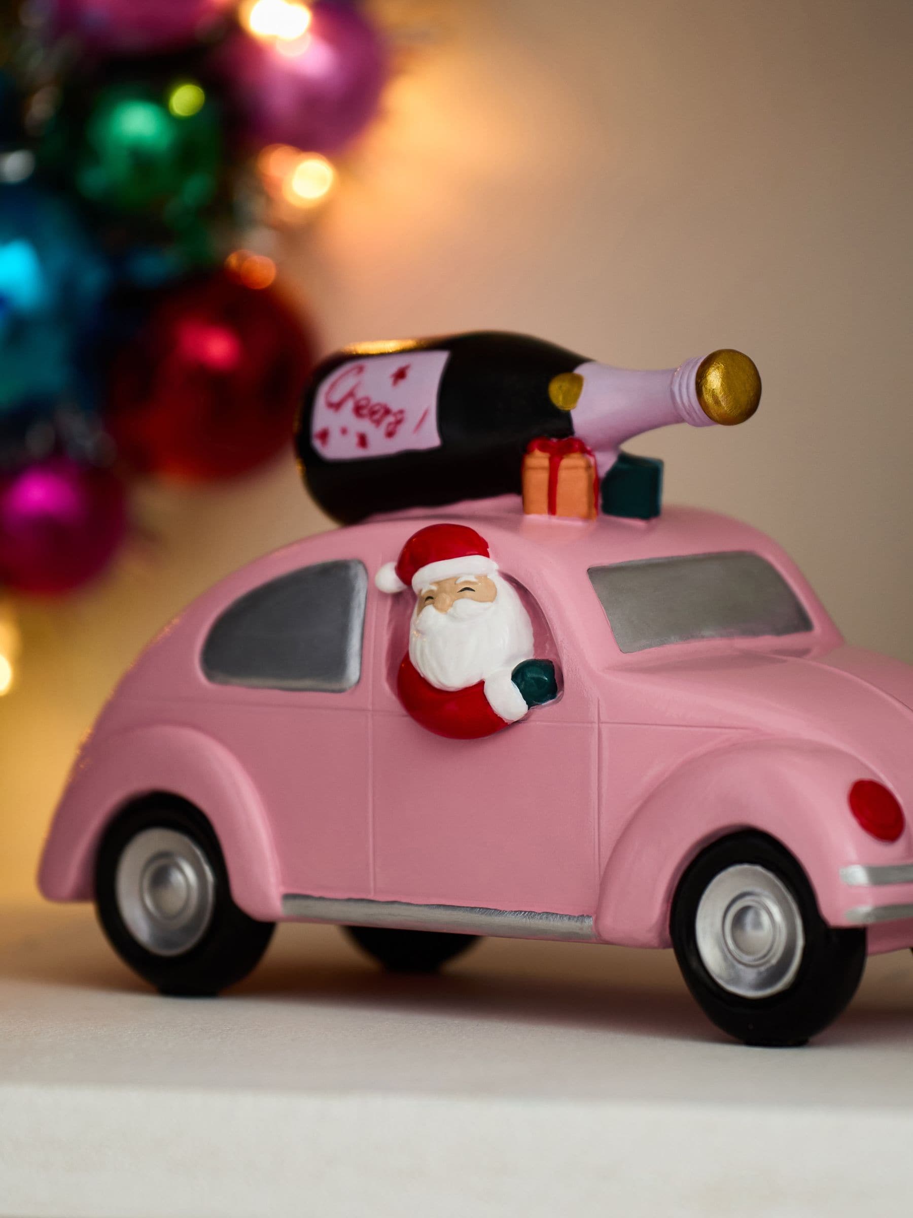 Retro Kerstmis auto-Ornament