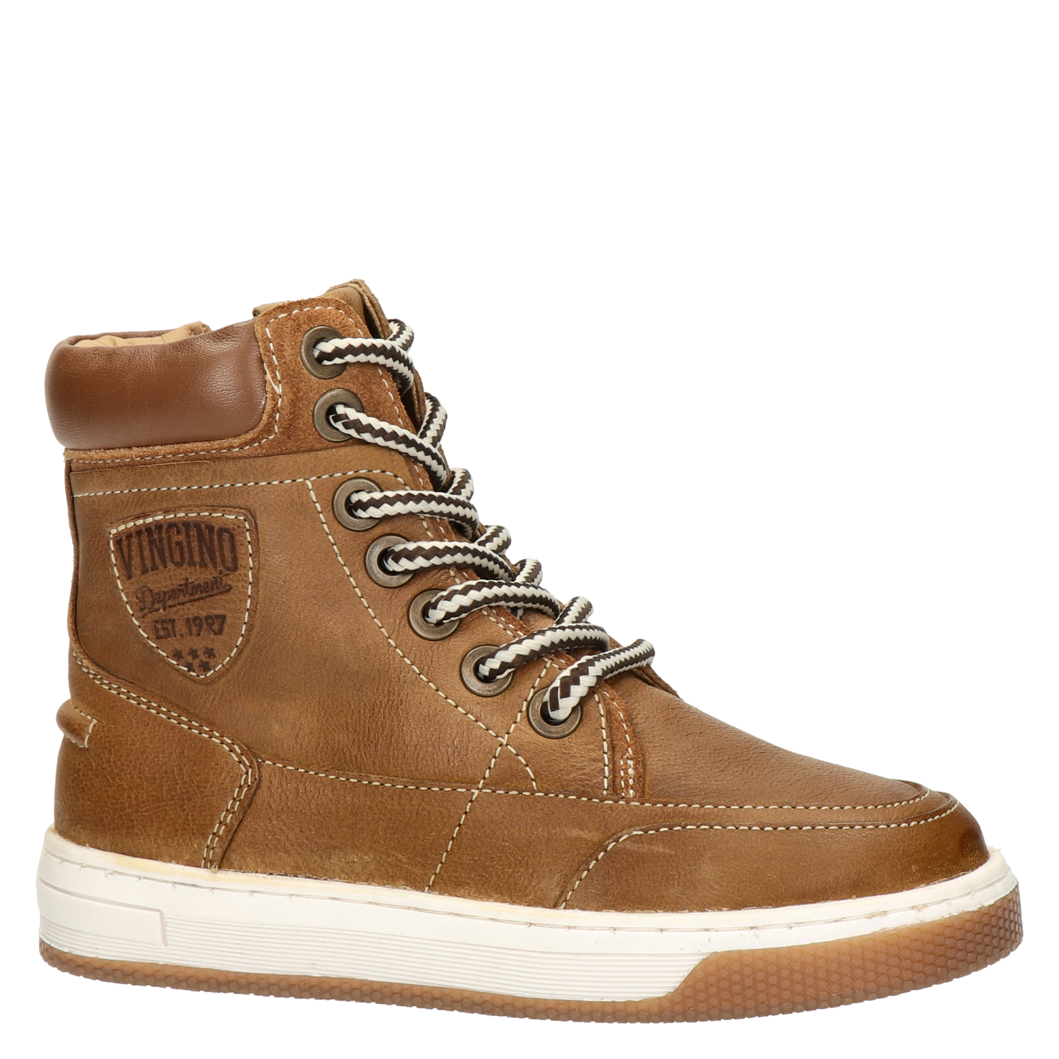 Sil XHI jongens veterboot Vingino Cognac