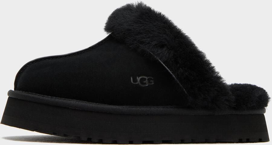 Ugg Slippers & Mules Plush Lined Black Slip-On Sandals With Thick Sole in zwart