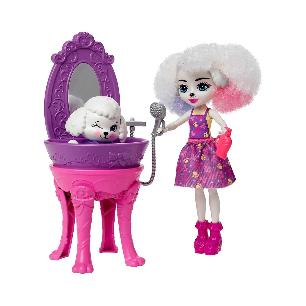 Mattel HHC20 - Enchantimals City Tails - Poodle Do Schönheitssalon, Spielset