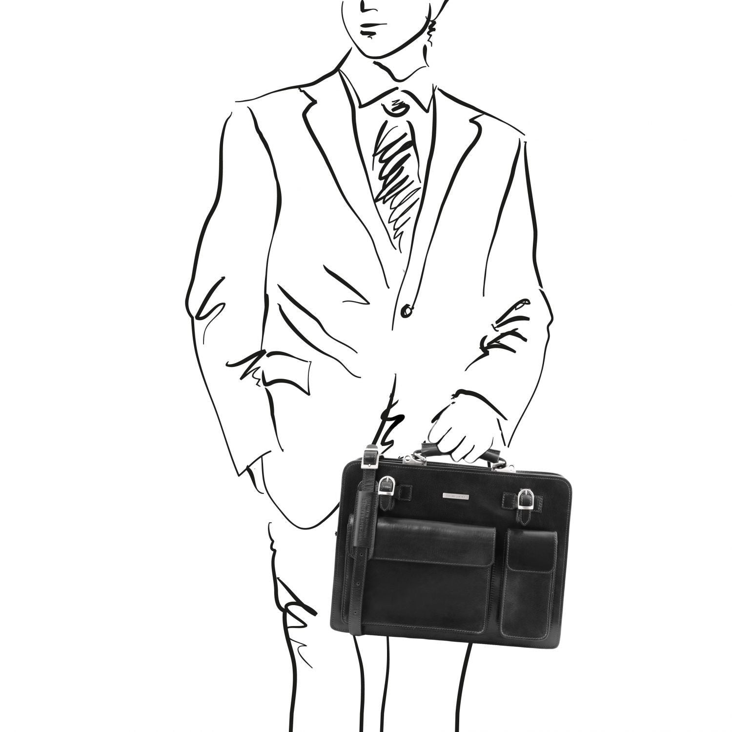 TL141268 – Venezia – leren Aktetas 2 compartments