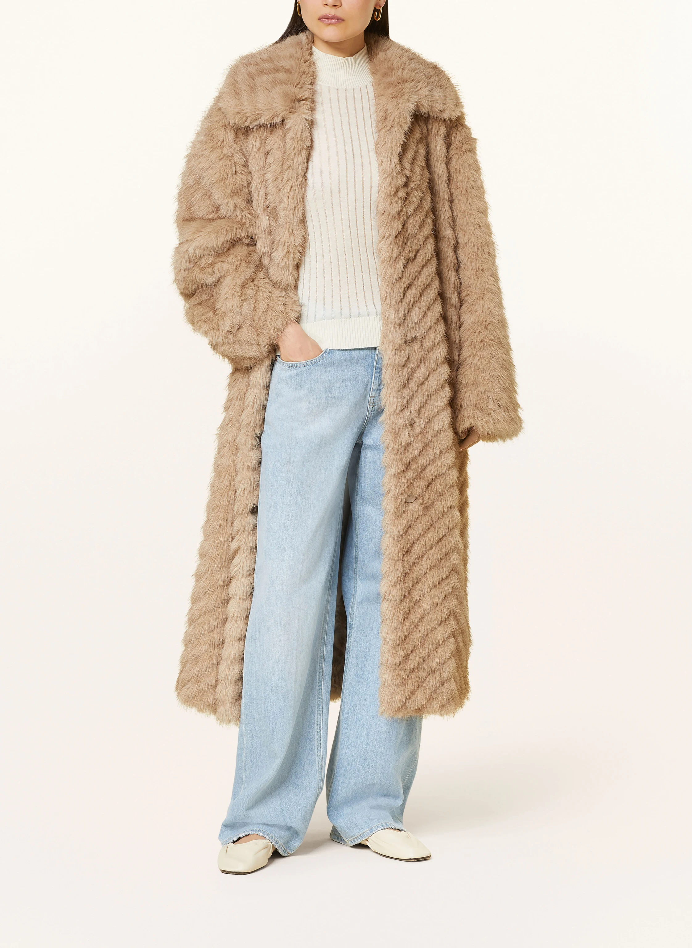 STAND STUDIO Kunstpelz-Mantel WYNTHER