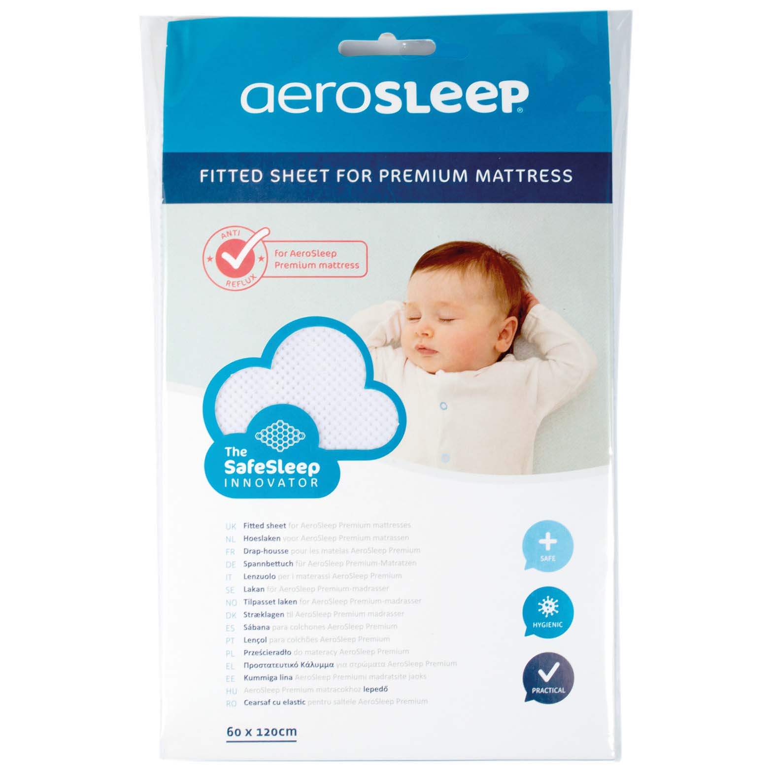 Aerosleep premium hoeslaken 60x120 - toppers - Prénatal