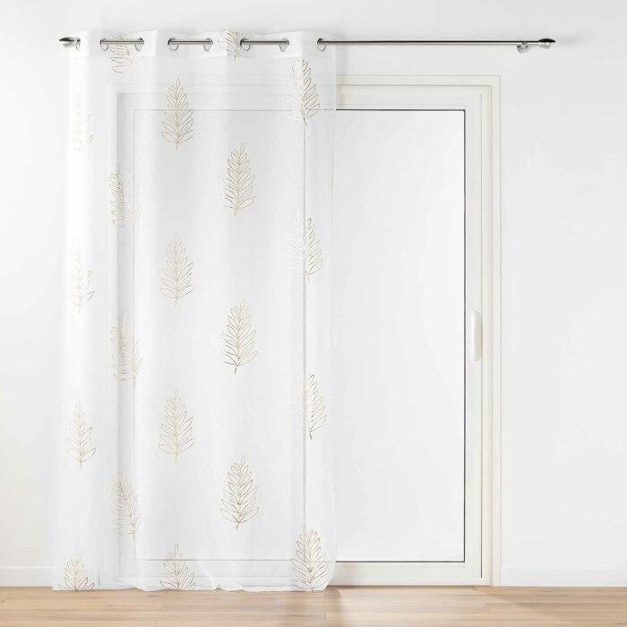 PANNEAU OEILLETS 140X240CM VOILE APPLIQUE METALLISE VENUS