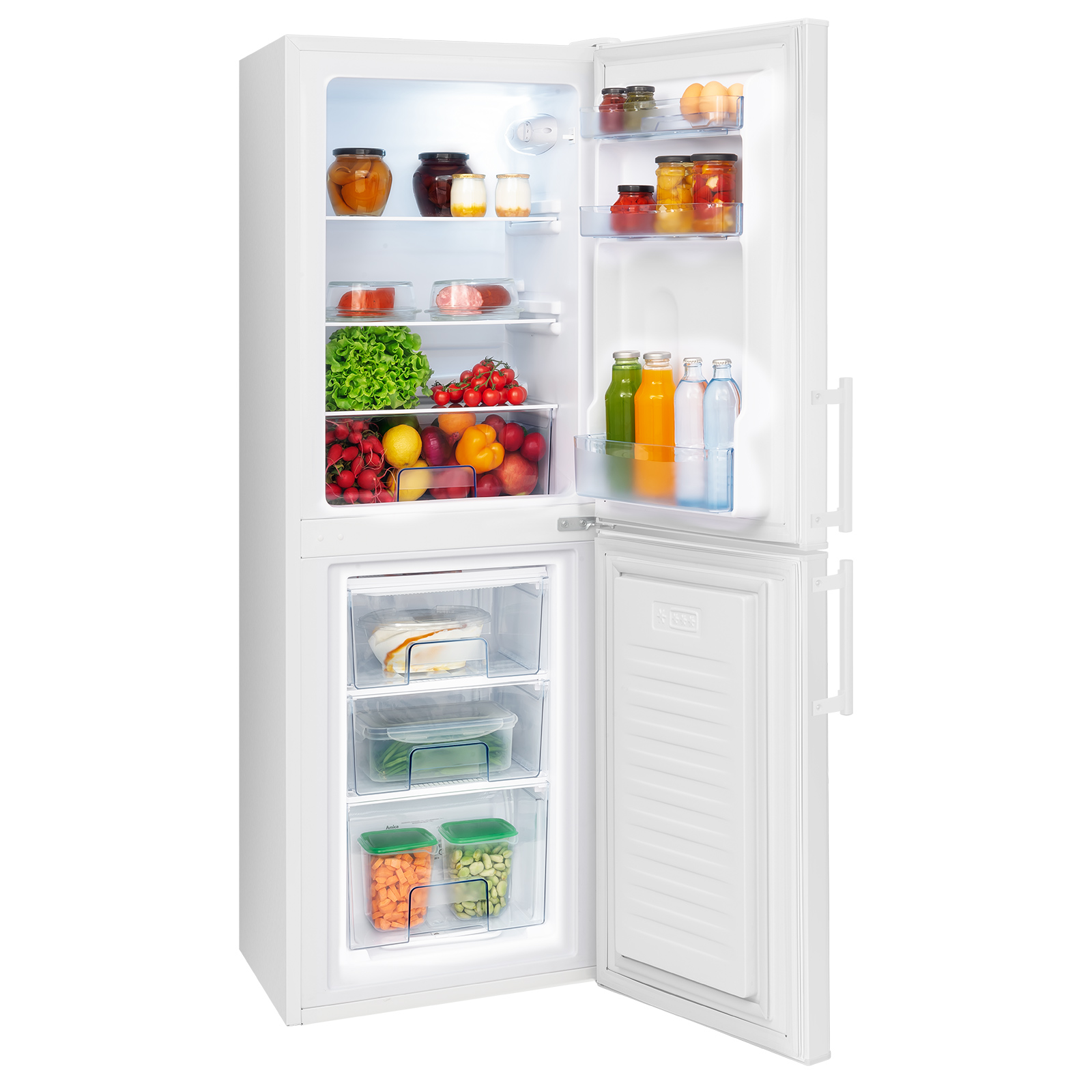 AMICA Kühl-/Gefrierkombination KGC 384 110 W - weiß - C