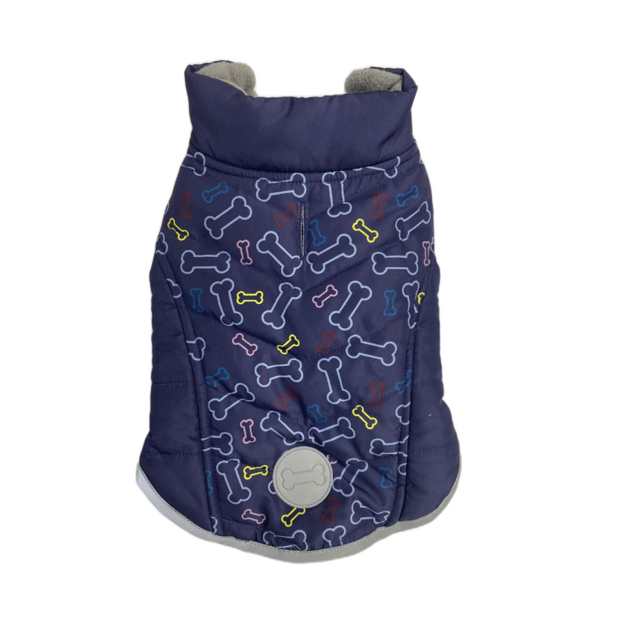 Casaco azul Outech com estampa de ossos para cães
