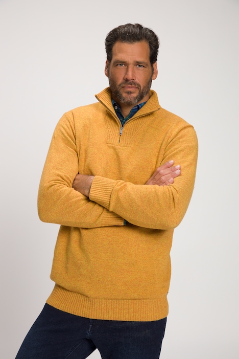 Stricktroyer, Pullover, Stehkragen mit Zipper, Multigarn