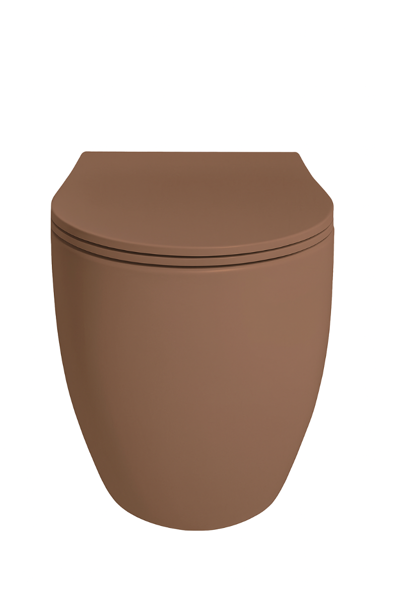 Isvea Sentimenti staande toiletpot randloos 52x36cm taupe