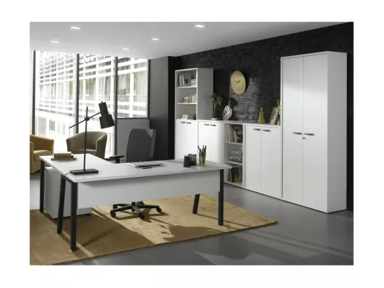 Caisson de rangement bureau 3 tiroirs coloris blanc mat | Collection SOON | Meublorama