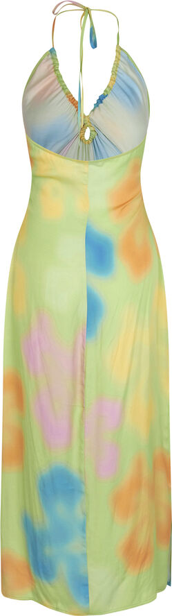 Oval Square Alexi Dress Lime flower aop