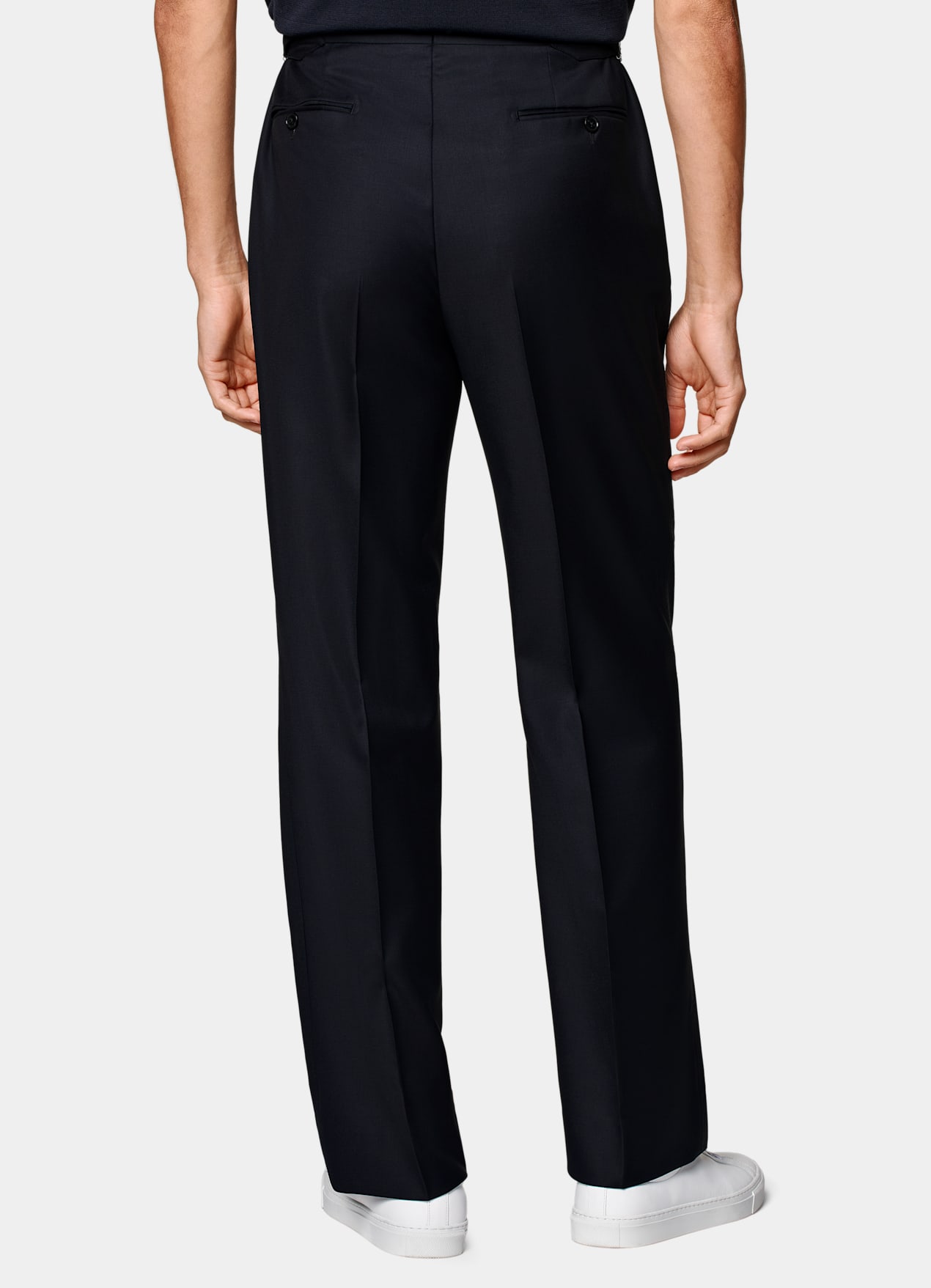 Pantalon Wide Leg Straight bleu marine