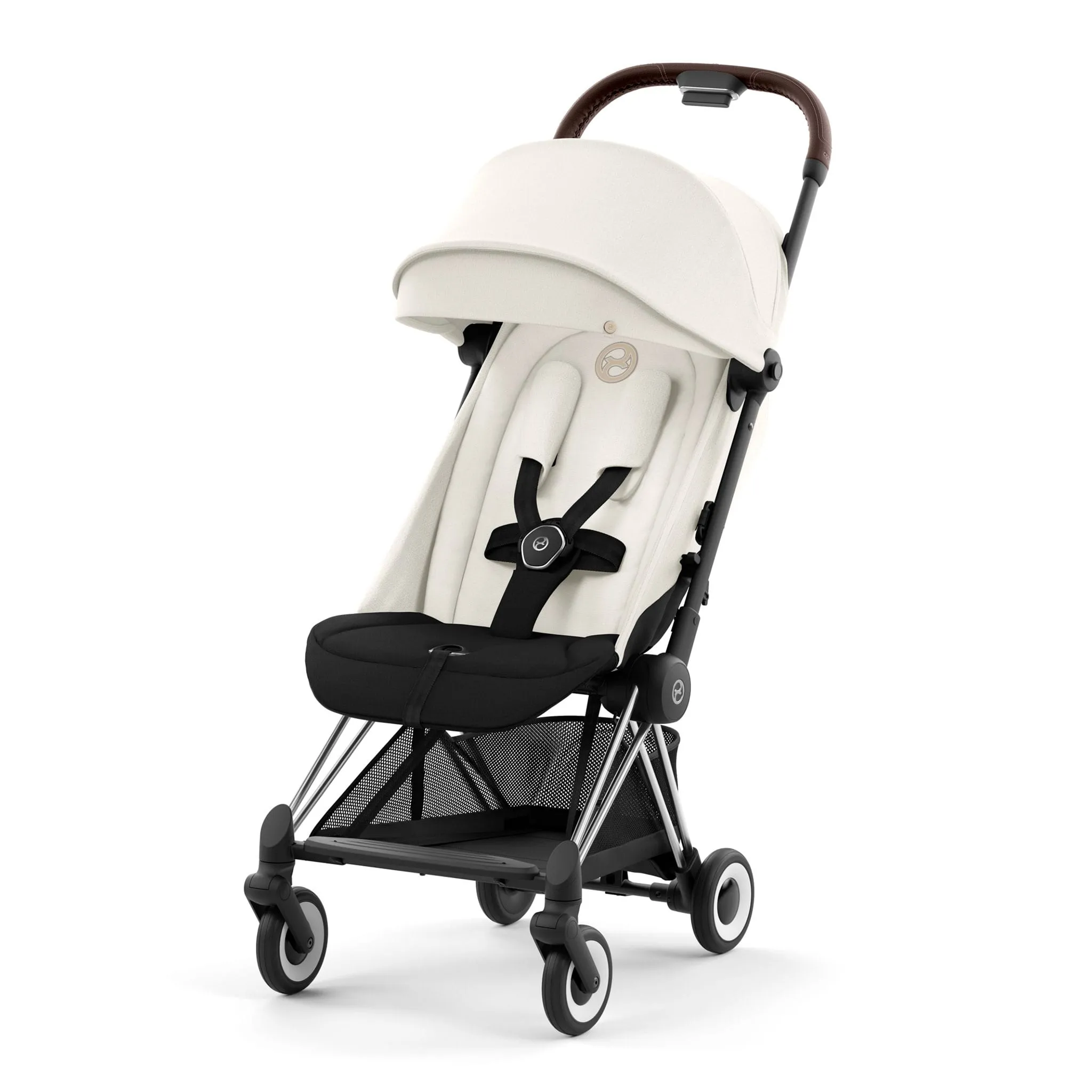 Cybex Poussette Coya - Cadre chromé avec siège blanc cassé
