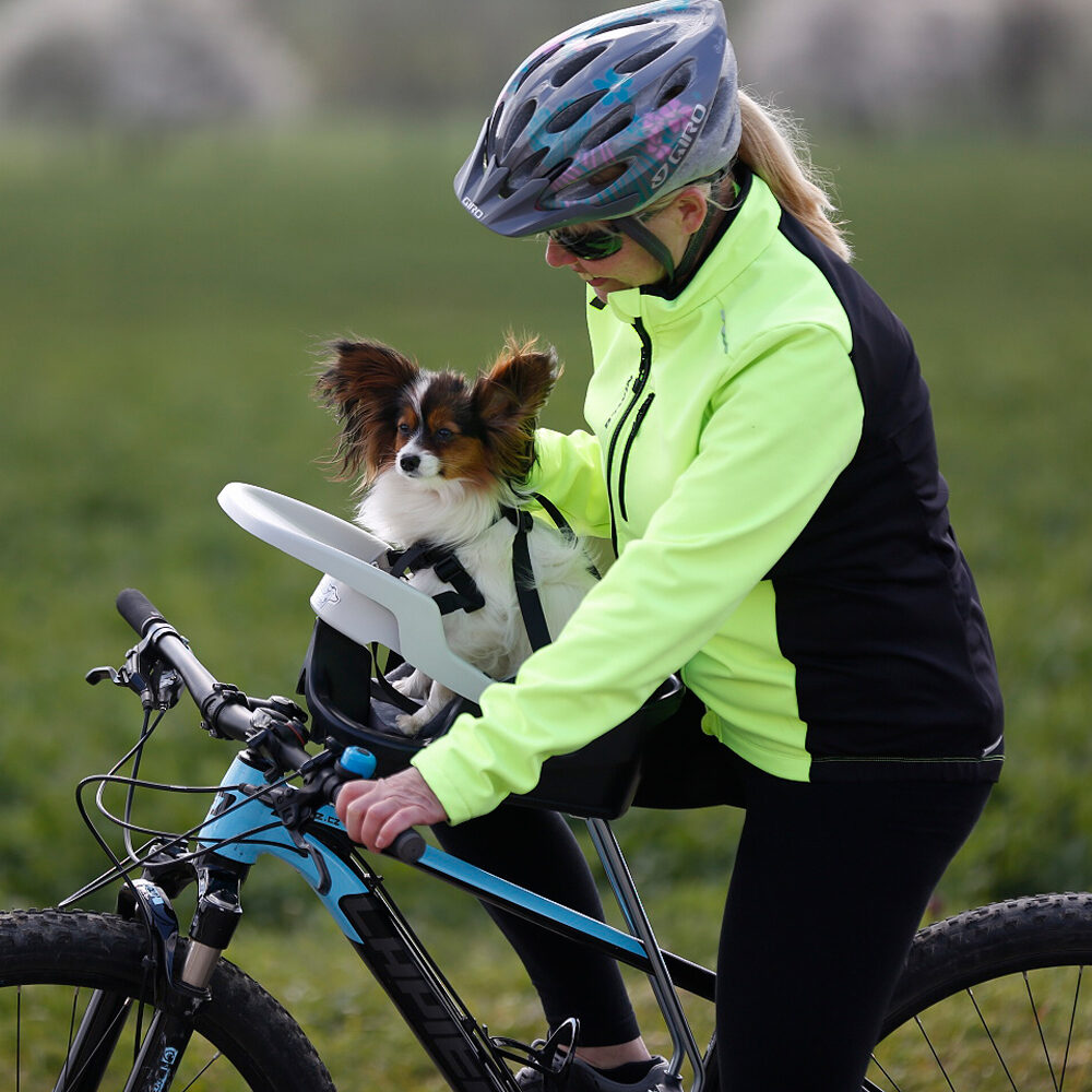 Dogrider Dog Seat + Mand - Grijs