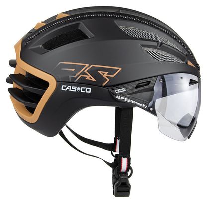 Casque Casco SPEEDairo2 RS Noir Beige Amberfury   Visière Photochromique Vautron