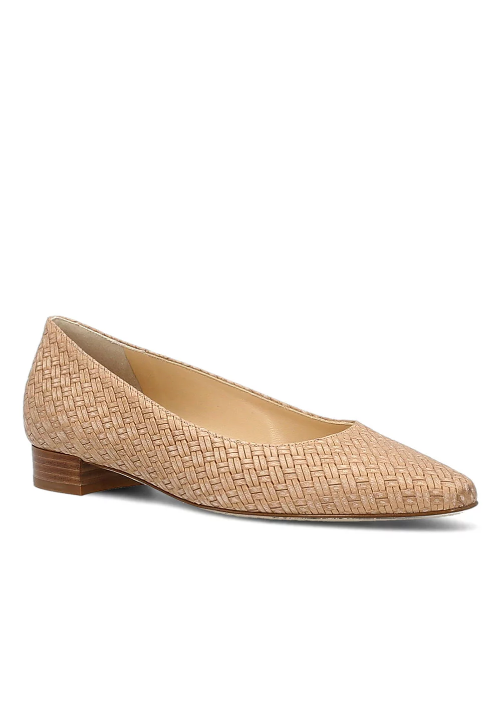 ESCARPIN VIENNE CUIR TRESSE BEIGE
