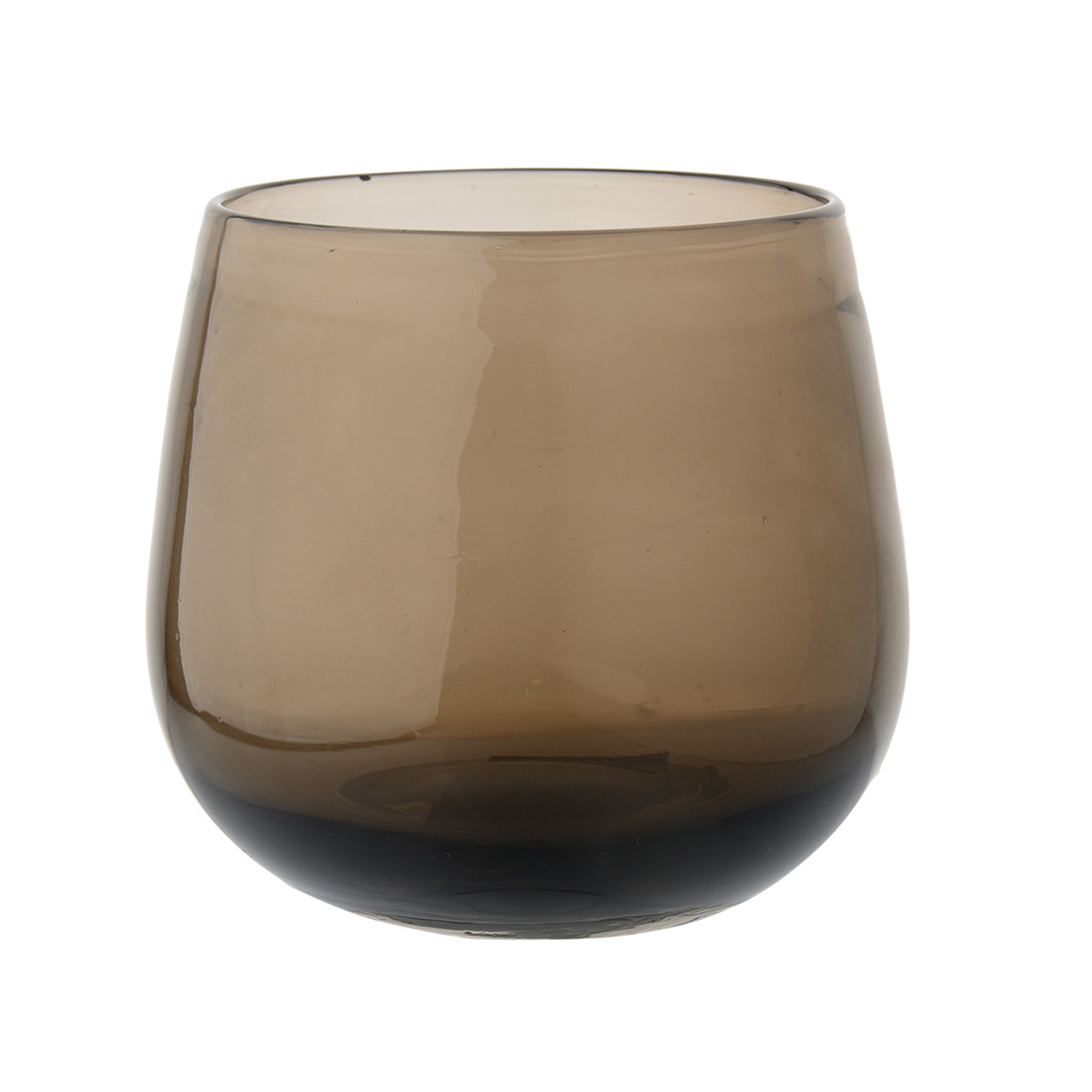My Home Teelichthalter aus Glas braun