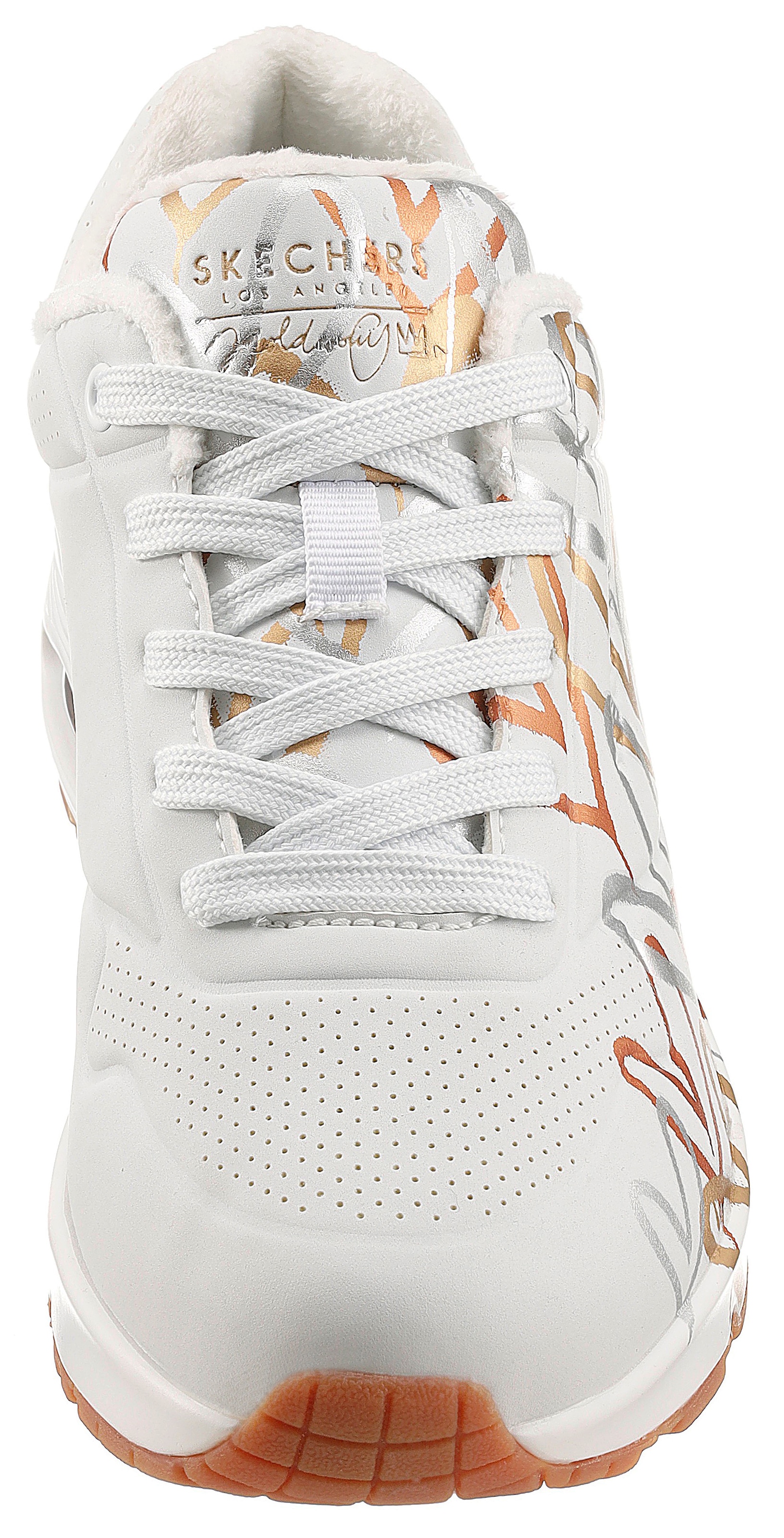 Skechers Sneaker »UNO - METALLIC LOVE«  Freizeitschuh, Halbschuh, Schnürschuh mit trendigen Metallic-Print