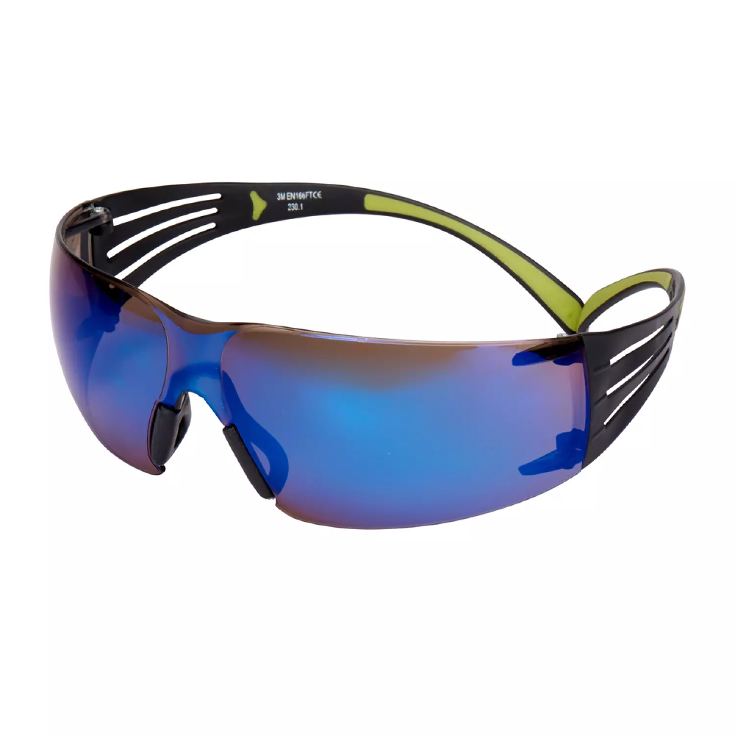 3M SF408AS-EU Secure Fit 400 Veiligheidsbril - Polycarbonaat - Blauw - Weerspiegelend