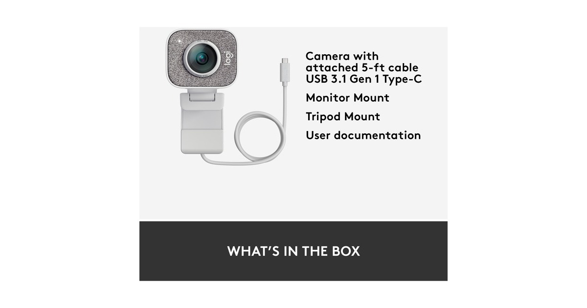 LogitechStreamCam webcam  (Wit)