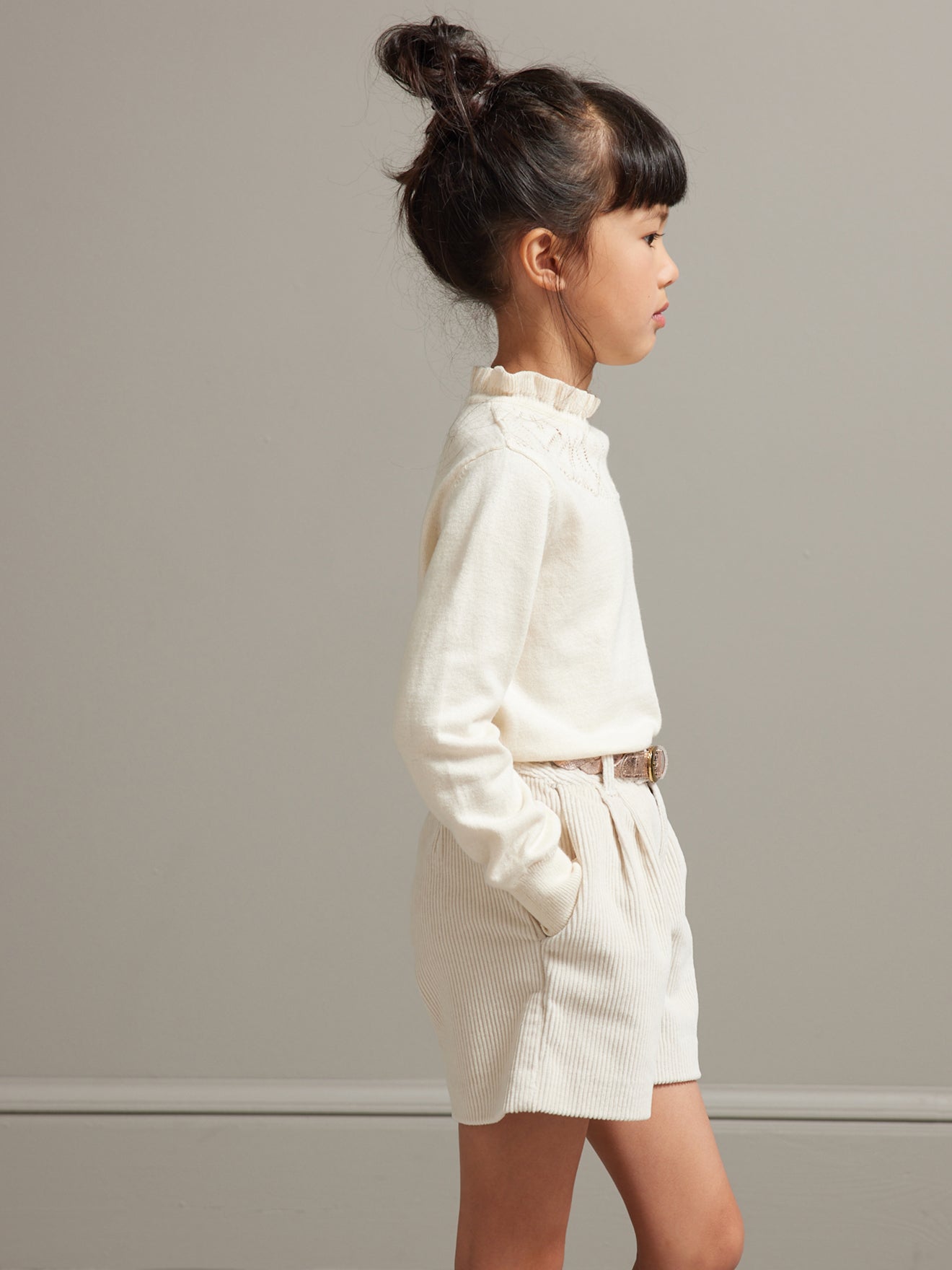 Pull Fille coton et cachemire