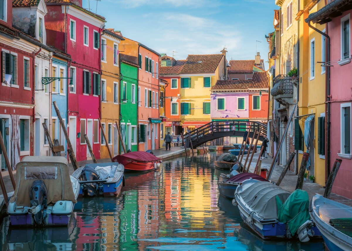 Ravensburger Puslespil - 1000 Brikker - Burano Kanalen I Venedig