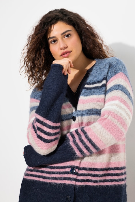 Strickjacke, offenes Modell, Langarm