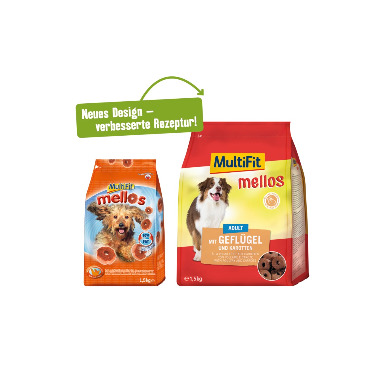 MultiFit Mellos 3x1,5kg Geflügel und Karotten