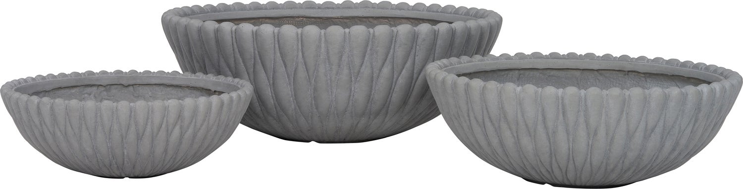 Intratuin plantenschaal Schulp grijs D 71 H 28,5 cm