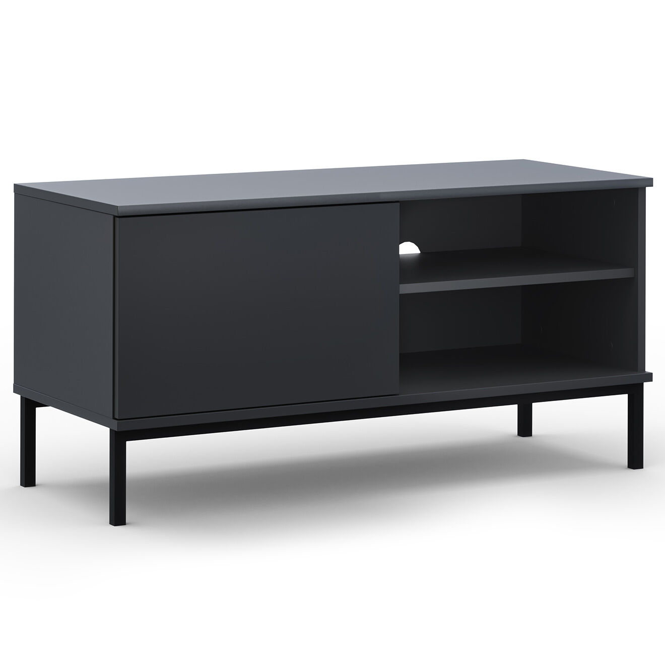 Cosmopolitan Design Meuble TV Query noir - 101x41x50 cm