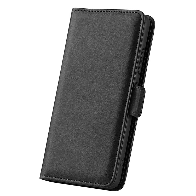 Samsung Galaxy S24 FE Vintage Leder Tasche Flip Cover Fashion Design - Schwarz