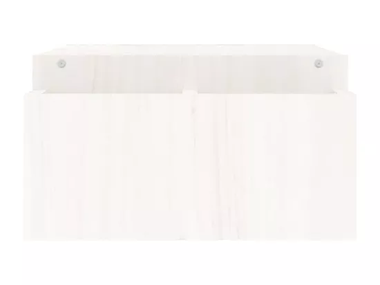Support de moniteur Blanc 100x27,5x15 cm Bois de pin solide