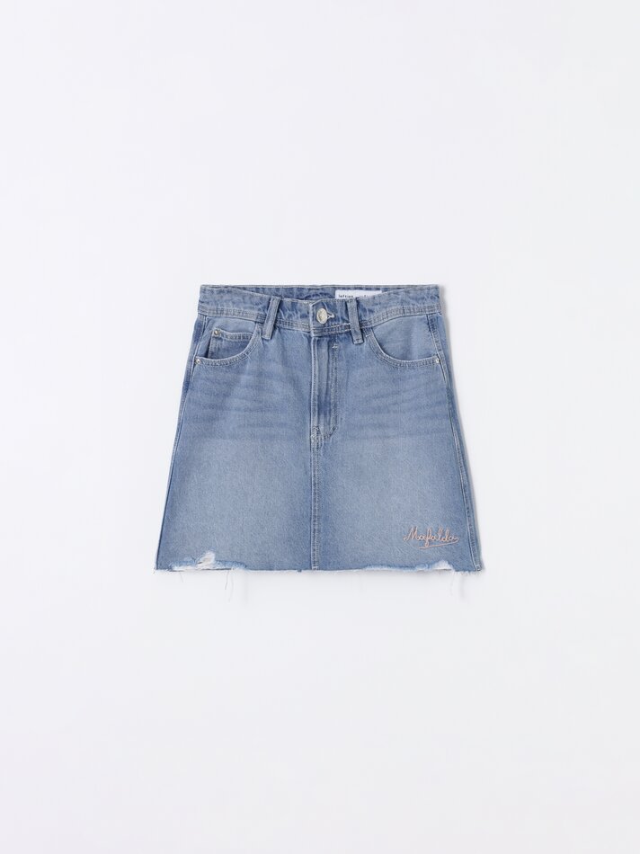 Saia jeans Mafalda - Azul Claro