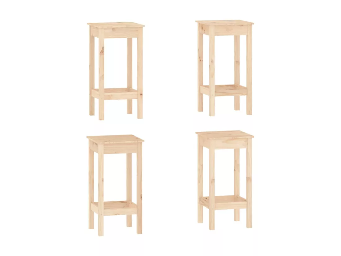 Ensemble de bar 5 pcs Bois de pin massif