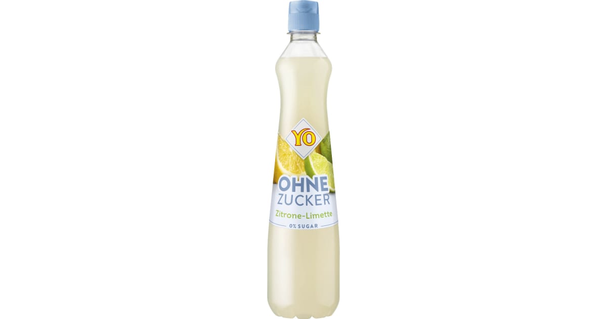 YO Sirup Zitrone-Limette ohne Zucker 0,7 Liter (Einweg)