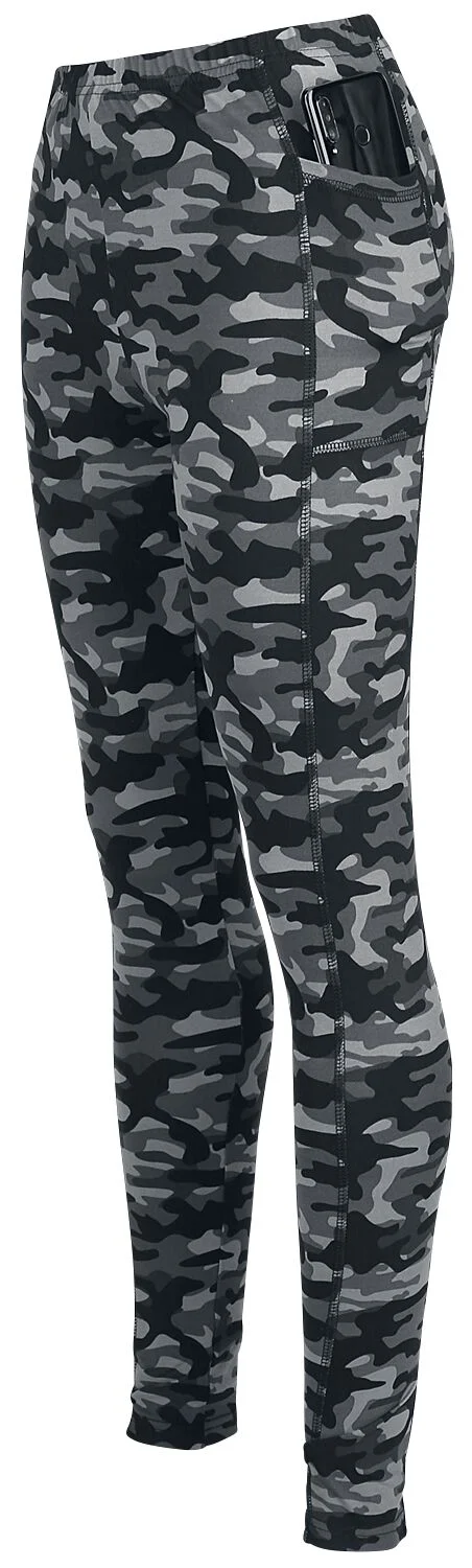Leggings Camouflage Gris Poches Latérales | Rock Rebel by EMP Legging