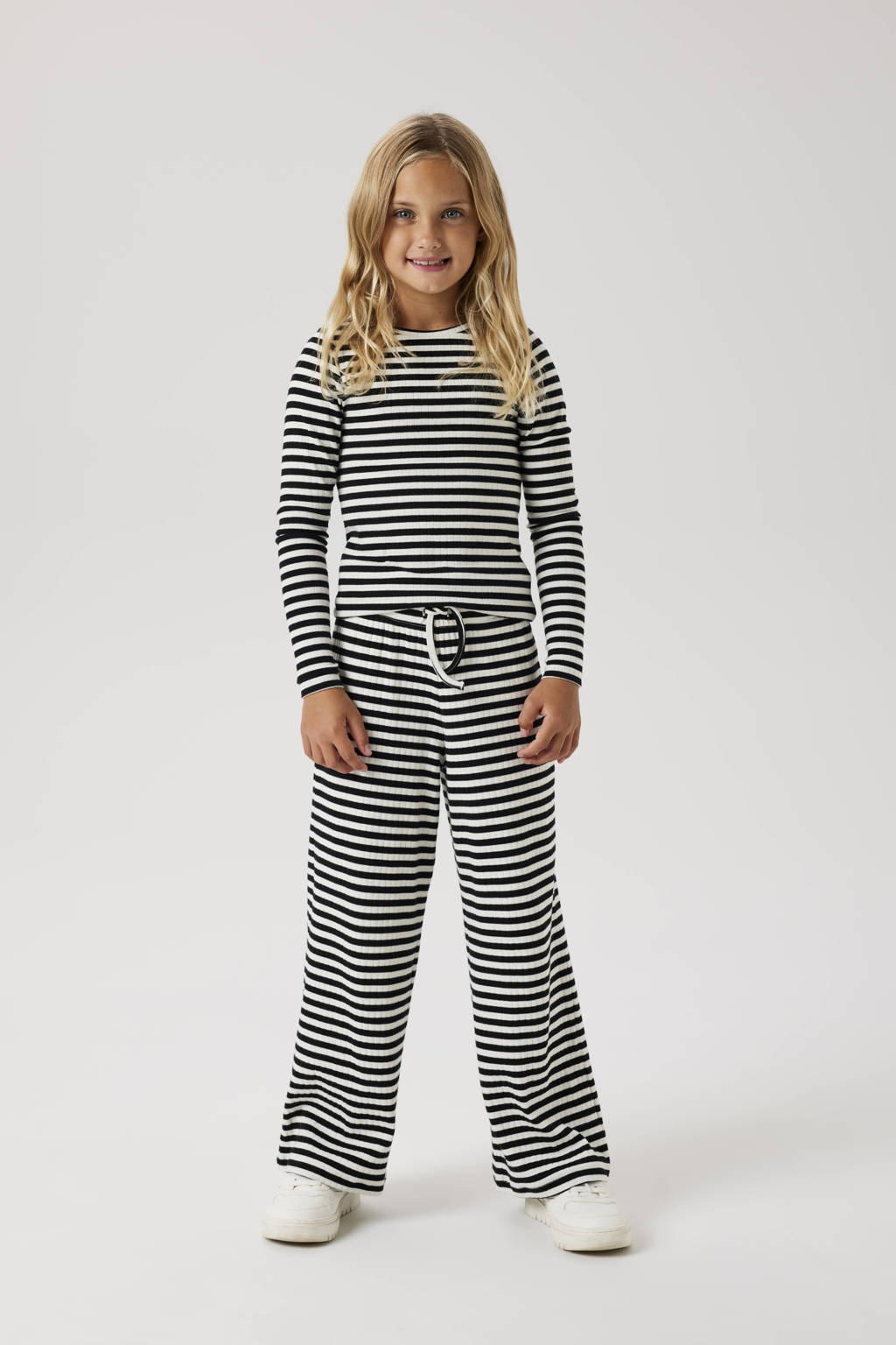 NAME IT straight casual broek zwart