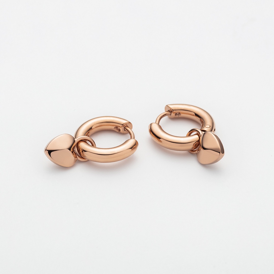 Paul Hewitt Creolen Heart Marinium Ocean Steel Rosé
