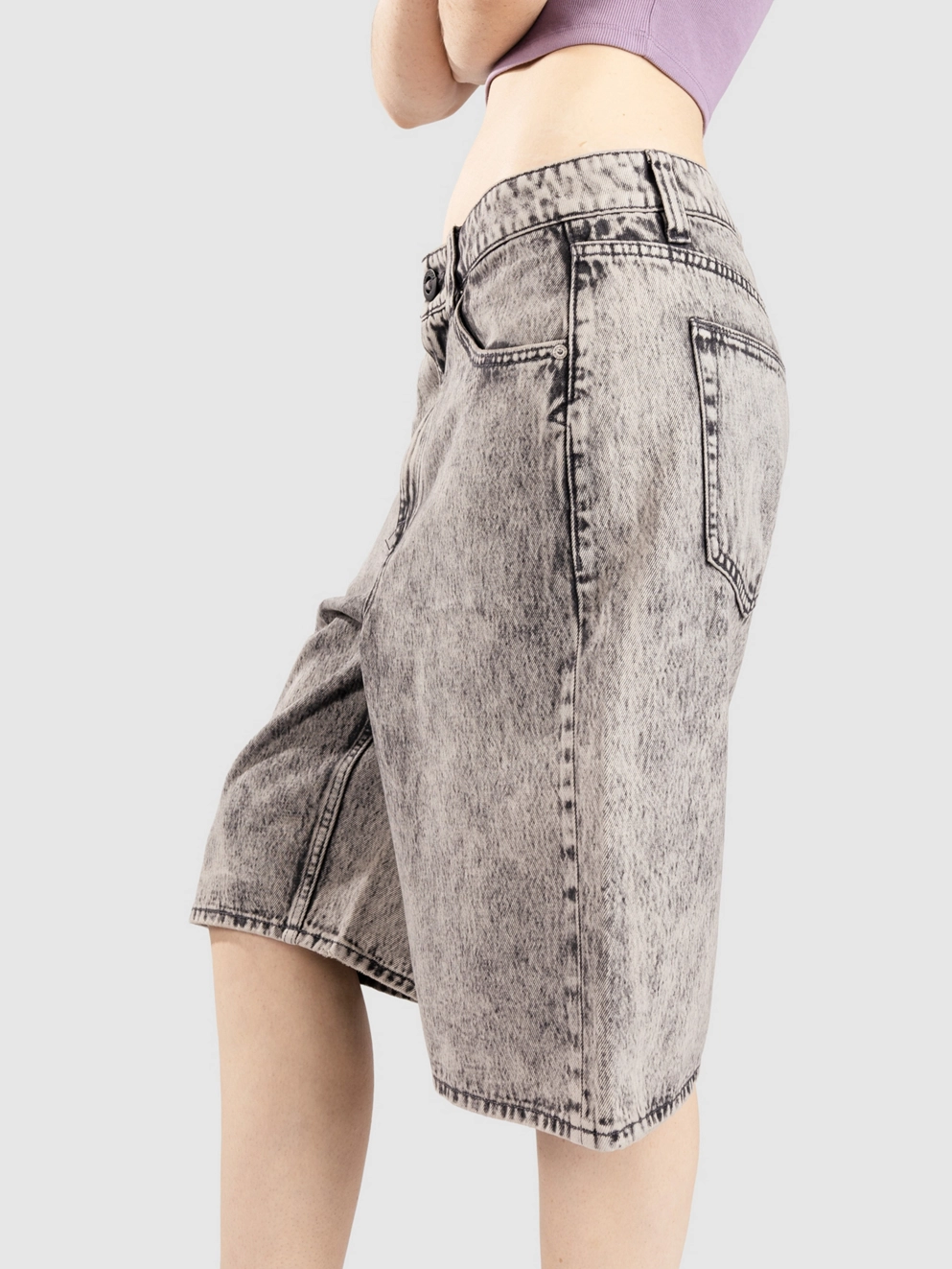 Volcom Beeggy Denim Shorts grey vintage