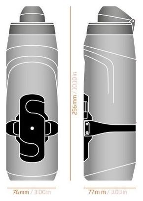 Bidon Fidlock Twist 800 ml Fumé   Connecteur Magnétique