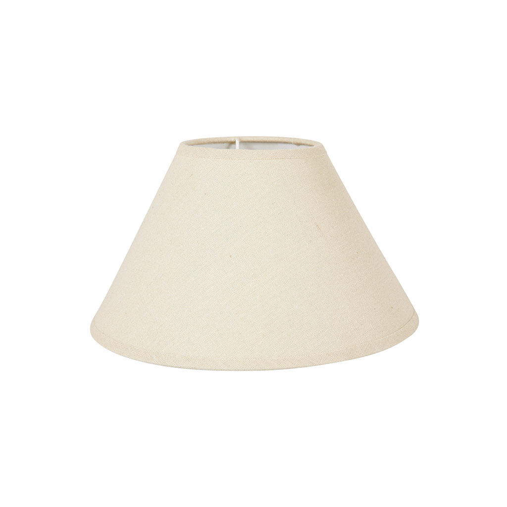 Abat-jour rond empire lin D 25x14cm