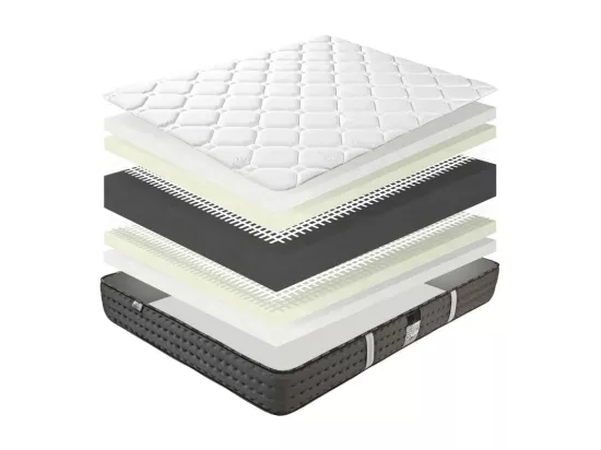 Matelas Zen (20 cm) et Oreiller, mousse haute densité, ferme, face été/hiver, 180x200cm