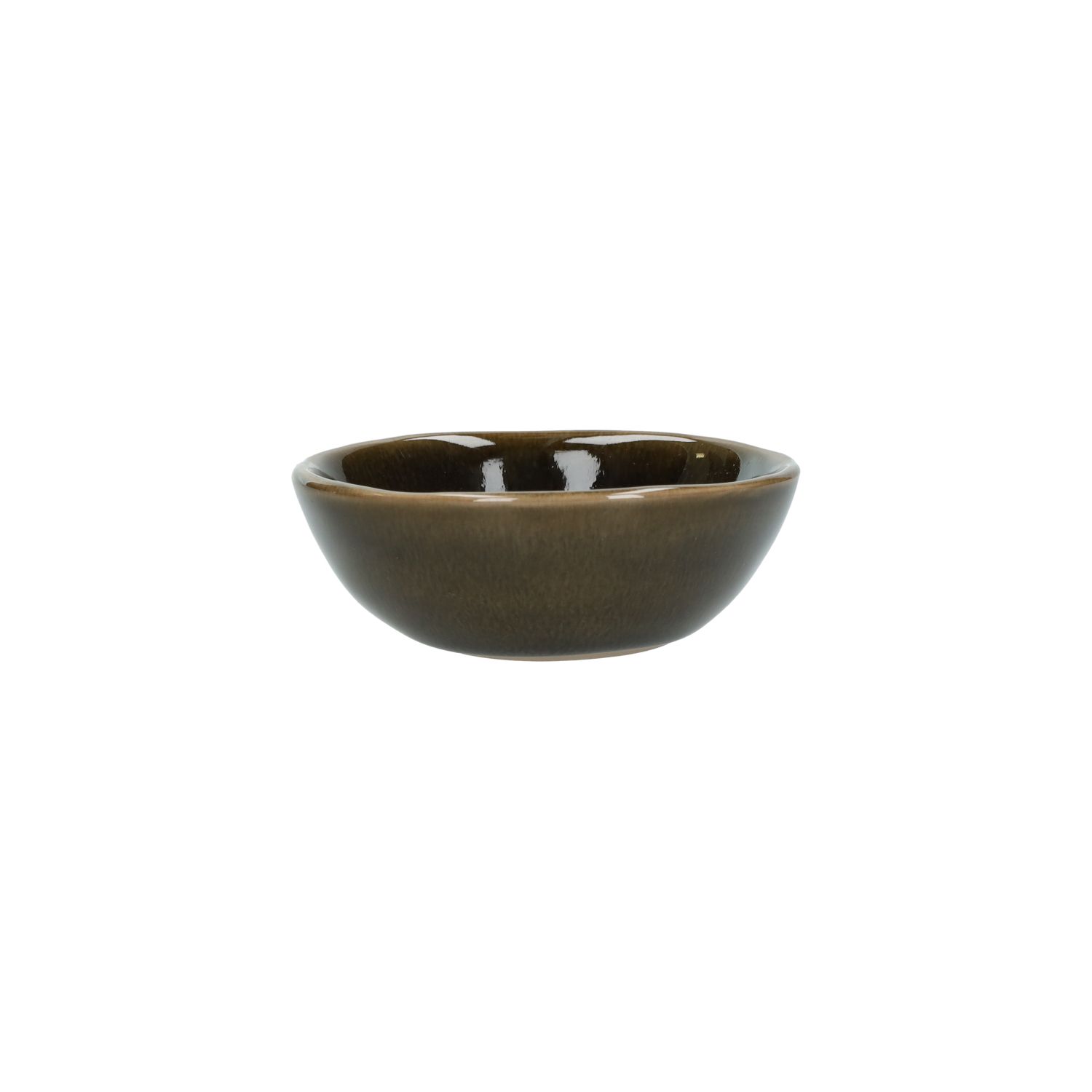 Uitlekbakje, steengoed, donkergroen, Ø9 X 3 cm