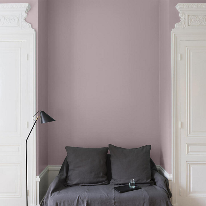 Peinture multisupport murs, plafonds et boiseries Velours de peinture rose mauve 