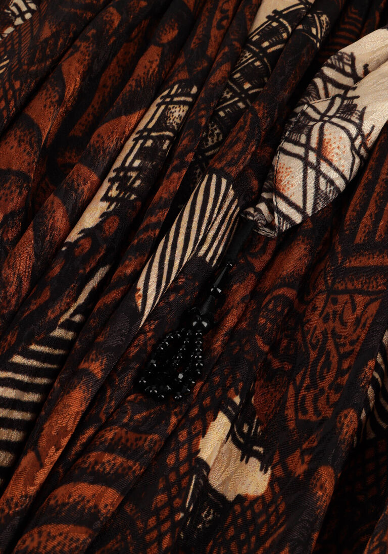 bruine mes demoiselles midi jurk abbey