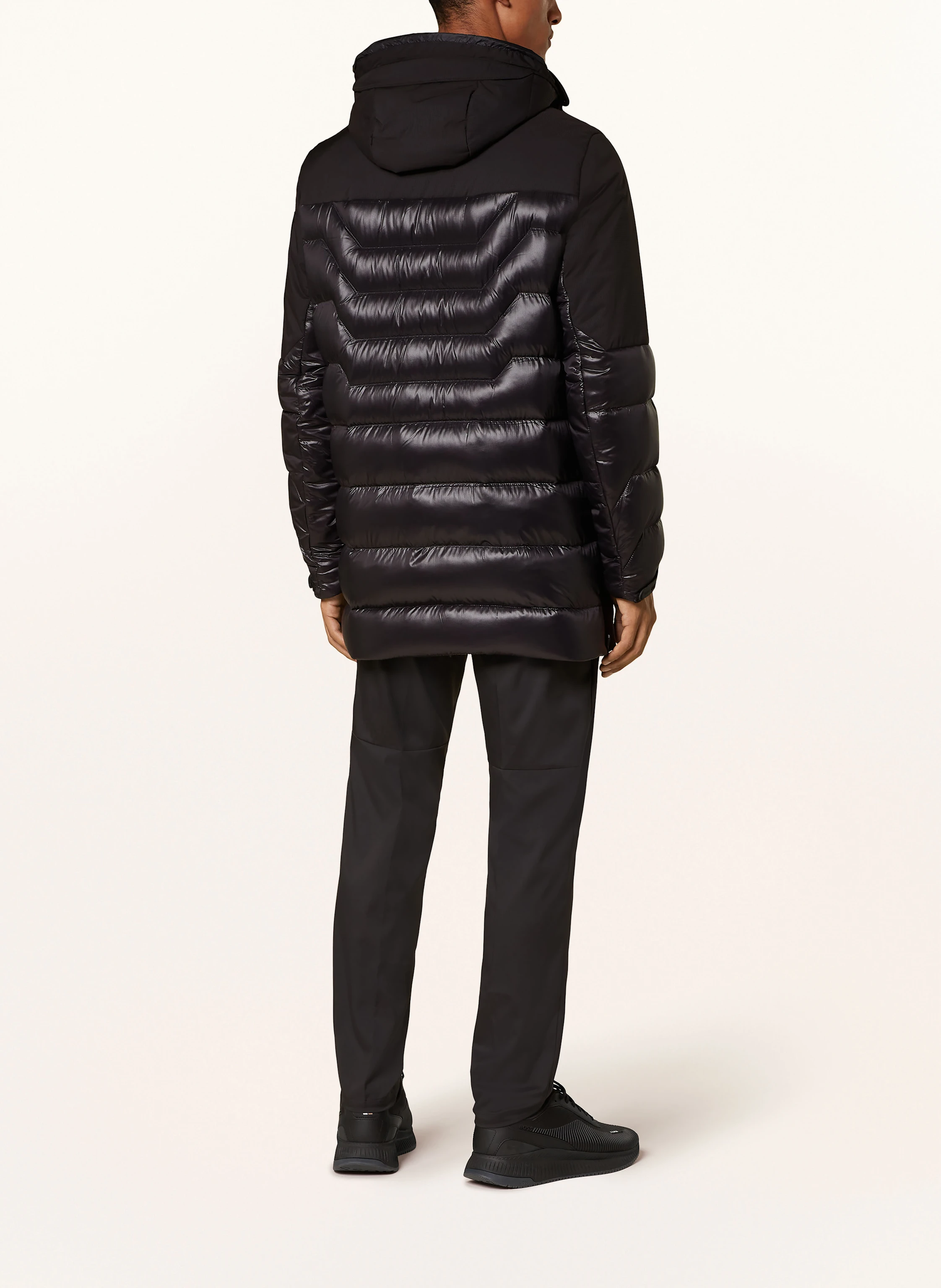 BOSS Lightweight-Daunenjacke EAMS mit abnehmbarer Kapuze