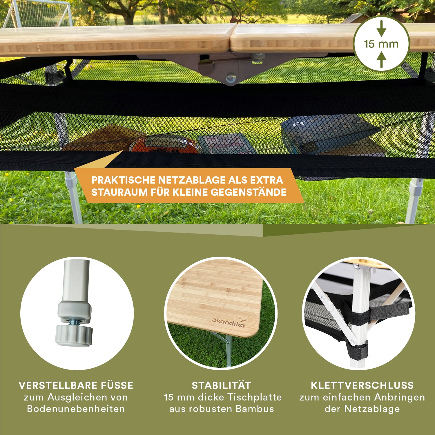 Skandika Bambus Tolja Tafel