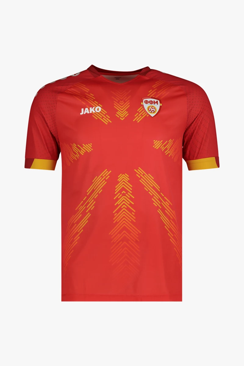 Jako Nordmazedonien Home Replica Herren Fussballtrikot 2324
