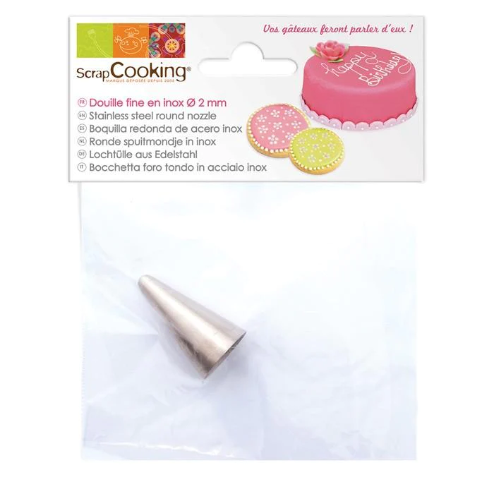 Douille pâtissière fine en inox Scrapcooking
